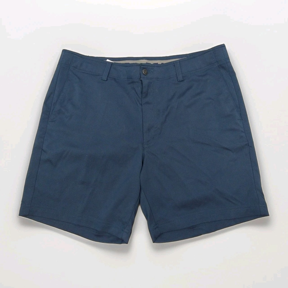 PGA Tour Mens Navy Blue Flat Front Golf Shorts Size 36 SU34682